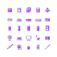 Device icon set vector gradient for website mobile app presentation social media Suitable for user interface and user experience