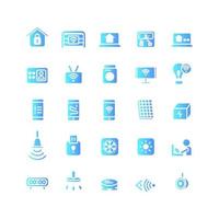 Smart Home icon set vector gradient for website mobile app presentation social media Suitable for user interface and user experience