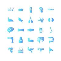 Human Organ icon set vector gradient for website mobile app presentation social media Suitable for user interface and user experience