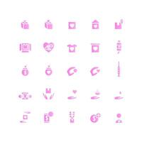 Charity icon set vector gradient for website mobile app presentation social media Suitable for user interface and user experience