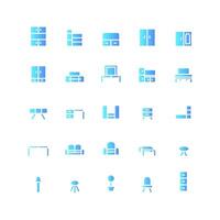 Science icon set vector gradient for website mobile app presentation social media Suitable for user interface and user experience