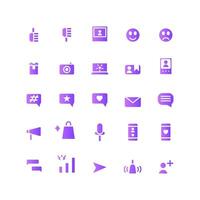 Influencer icon set vector gradient for website mobile app presentation social media Suitable for user interface and user experience
