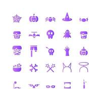 Halloween icon set vector gradient for website mobile app presentation social media Suitable for user interface and user experience