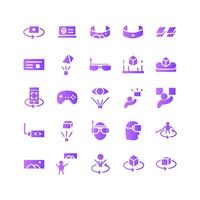 Virtual Reality icon set vector gradient for website mobile app presentation social media Suitable for user interface and user experience