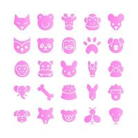 Animal icon set vector gradient for website mobile app presentation social media Suitable for user interface and user experience