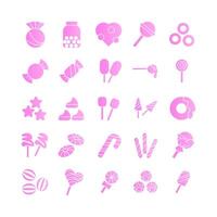 Candy icon set vector gradient for website mobile app presentation social media Suitable for user interface and user experience