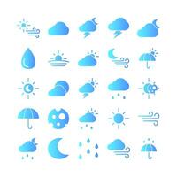 Weather icon set vector gradient for website mobile app presentation social media Suitable for user interface and user experience