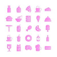 Fast Food icon set vector gradient for website mobile app presentation social media Suitable for user interface and user experience