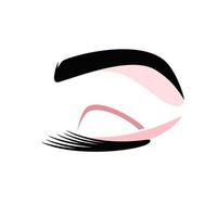 eyelashes and eyebrows logo vector