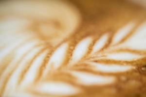 Close up of latte art photo