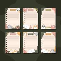 Flat Journal Template Collection vector
