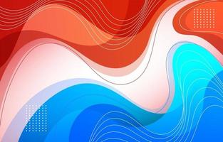 Red and Blue Fluid Waves vector
