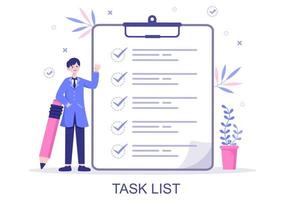 Task List Vector Illustration