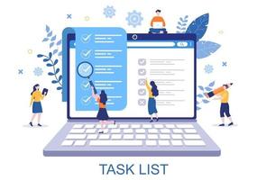 Task List Vector Illustration