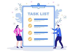 Task List Vector Illustration