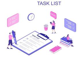 Task List Vector Illustration