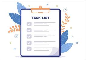 Task List Vector Illustration