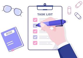 Task List Vector Illustration