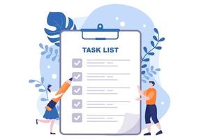 Task List Vector Illustration