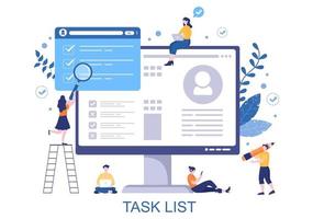 Task List Vector Illustration