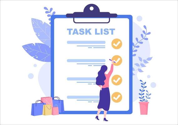 Task List Vector Illustration