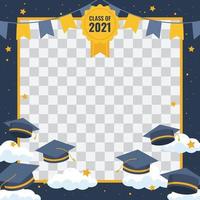 Graduation Background Photo Frame vector