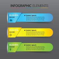 modern text box template banner Infographics vector