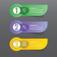 modern text box template banner Infographics vector