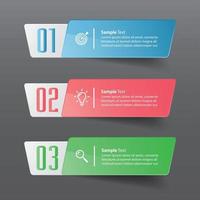 modern text box template banner Infographics vector