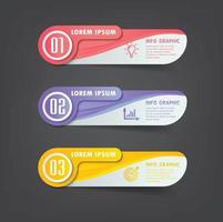 modern text box template banner Infographics vector