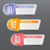 modern text box template banner Infographics vector