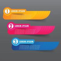 modern text box template banner Infographics vector