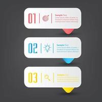 modern text box template banner Infographics vector