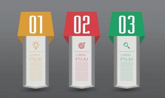 modern text box template banner Infographics vector