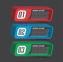 modern text box template banner Infographics vector