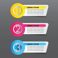 modern text box template banner Infographics vector