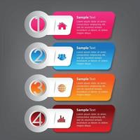 modern text box template banner Infographics vector