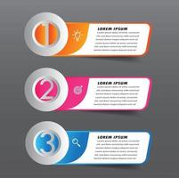 modern text box template banner Infographics vector