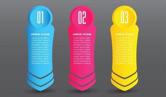 modern text box template banner Infographics vector