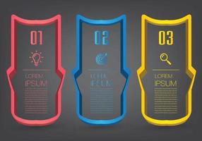 modern text box template banner Infographics vector