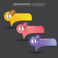 modern text box template banner Infographics vector