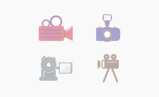 set of Camera Clipart Vector Design Isolated