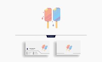 helado verano icono clipart diseño vectorial diseño de tarjeta de visita libre