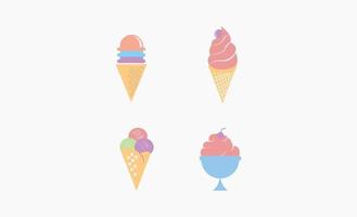 Ice Cream Summer Icon Clipart Vector Design