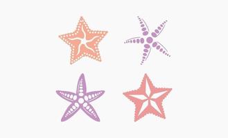 Starfish icon set design vector