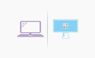 Monitor icon clipart design vector