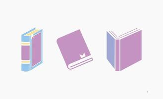 Ilustración de vector de diseño de imágenes prediseñadas de icono de libro abierto o libro