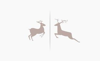 Reindeer or deer clipart icon design vector