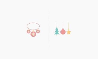 anillo y bola vector de diseño de icono de navidad