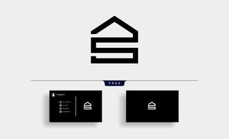 letter S house logo design vector illustration